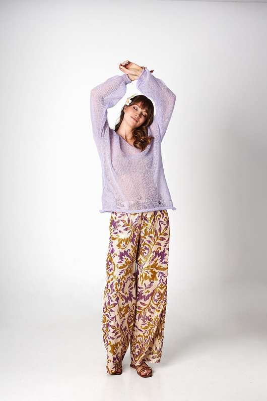 Alpaka sweter Gili - Fiolet