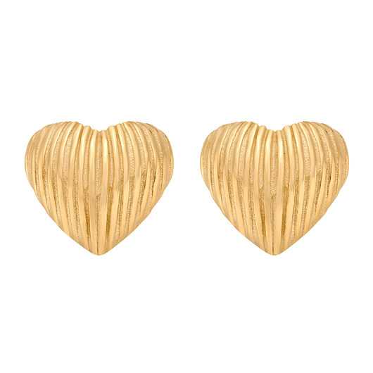 Złote kolczyki serca
