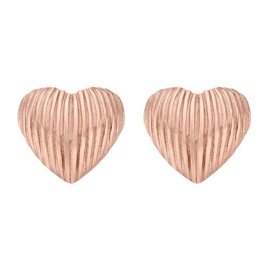 Kolczyki serca z różowego złocenia