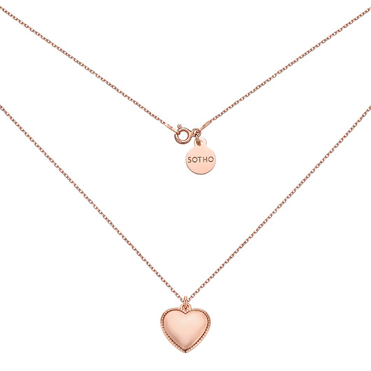 Naszyjnik z sercem z różowego złota