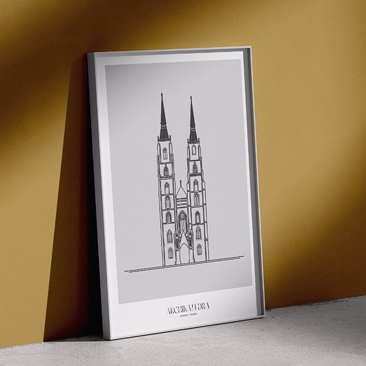 Plakat Architektura - Wrocław - Archikatedra