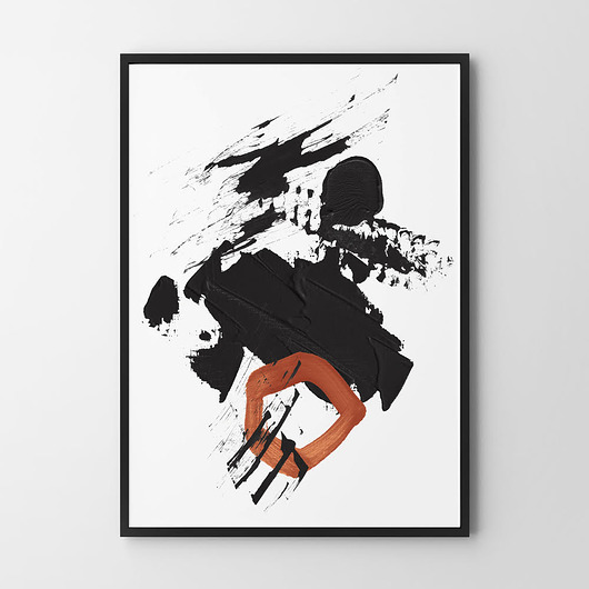Plakat abstrakcja z miedzianym - różne formaty