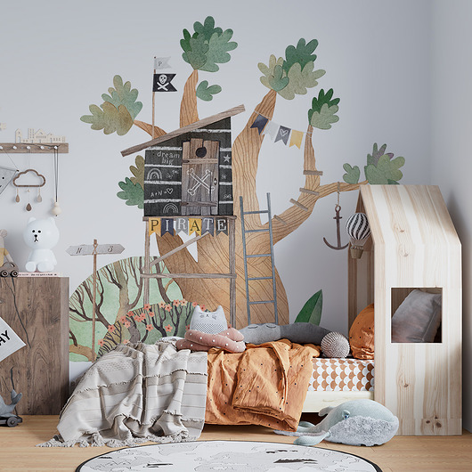 Naklejka Piracki domek na drzewie 2 XXL