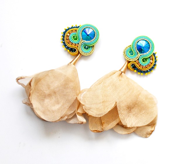 Sutaszowe kolczyki TROPEA GOLD