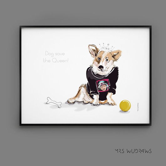 Plakat Dog save the queen