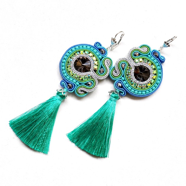 Sutaszowe kolczyki MAURITIUS