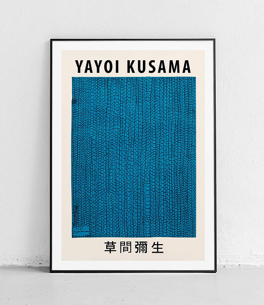 Plakat Niebieska abstrakcja Kusama