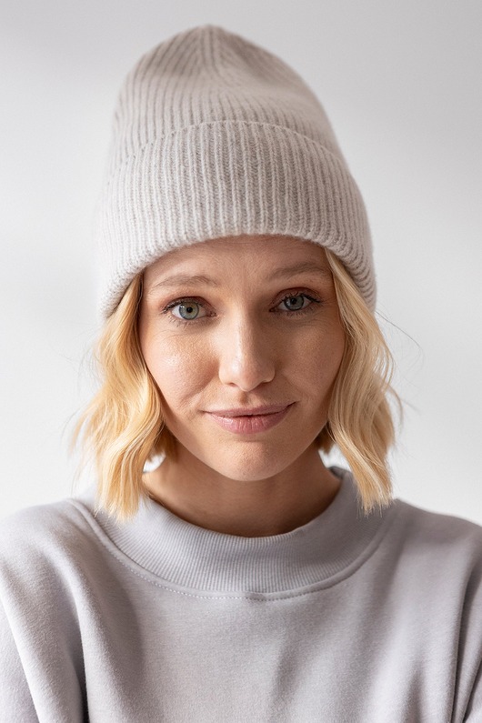 Czapka Gentle Cashmere Ciepły Beż