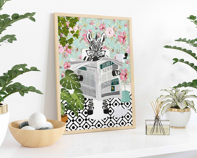 Plakat Zebra na porannej prasie