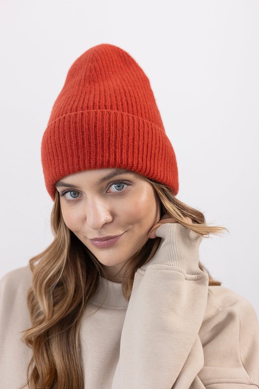 Czapka Gentle Cashmere Ceglana