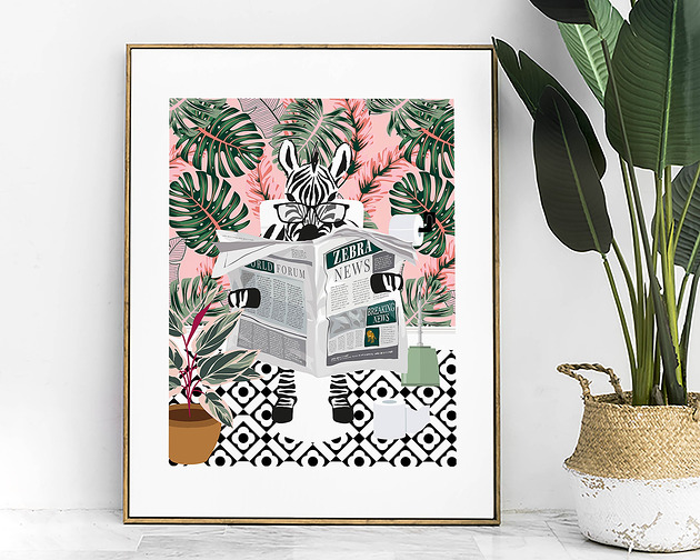 Plakat Zebra na porannej prasie 2