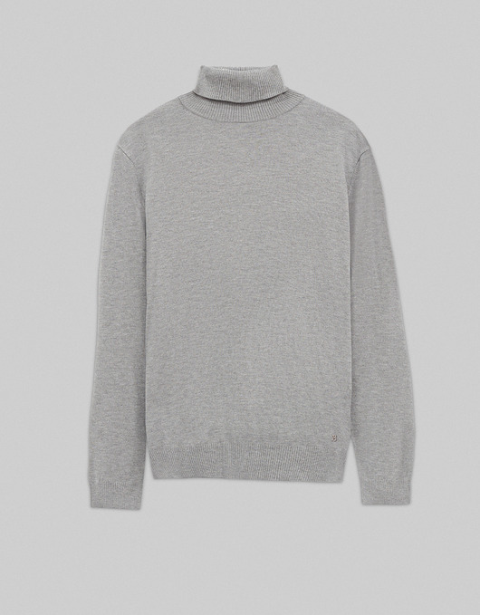 Sweter męski golf goito szary2