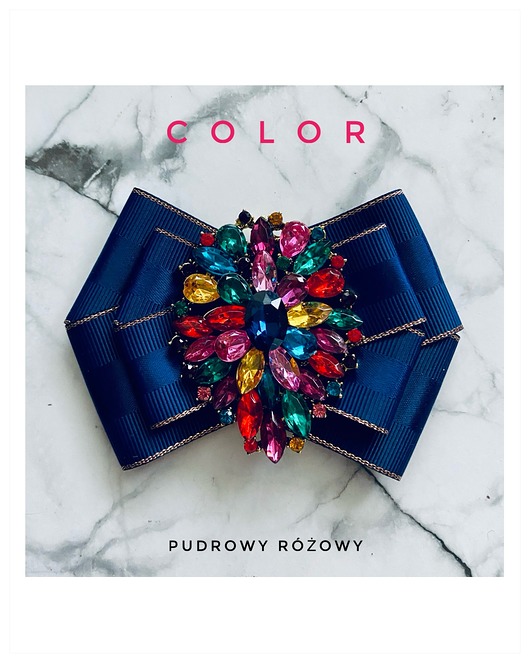 Brosza z kolekcji COLOR z kolorowym kryształem