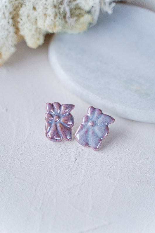 Kolczyki porcelanowe FLOWER POWER