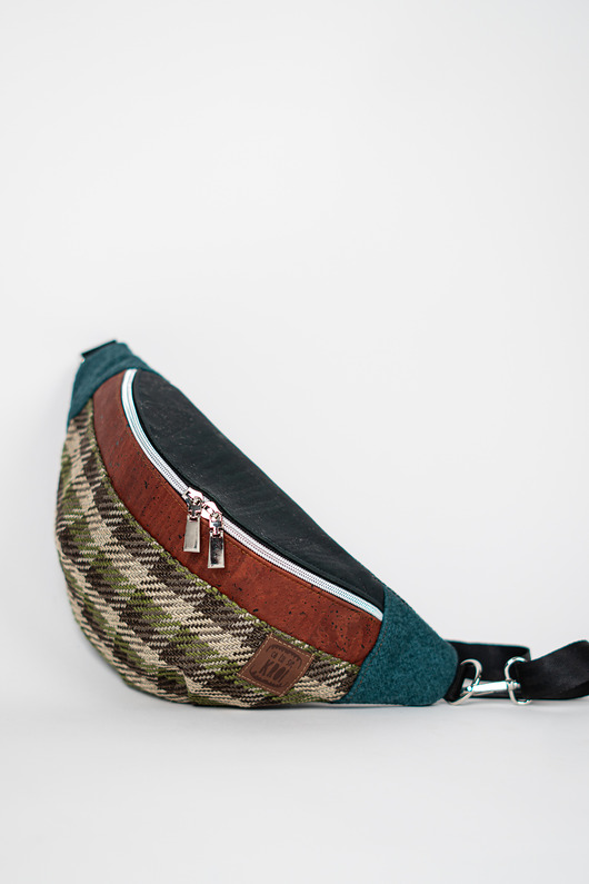 Nerka unisex w kratę zielona ODCIENIE ZIEMI