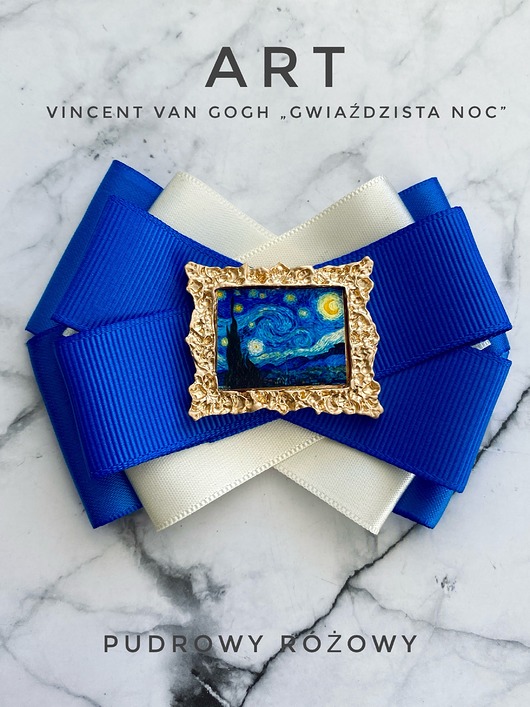 Brosza ART z obrazem Vincent van Gogh Gwiaździsta noc