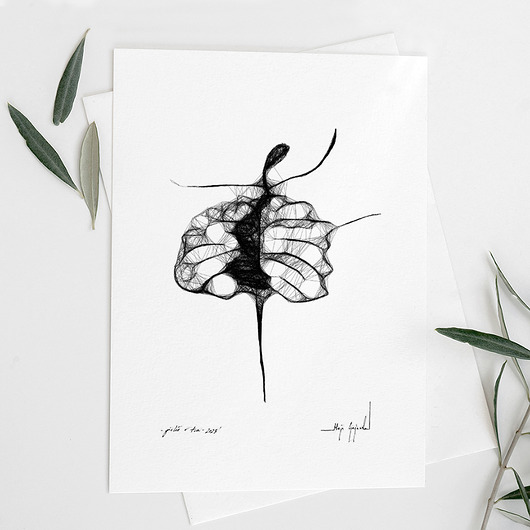 Autorska grafika (tancerka) - nr 63