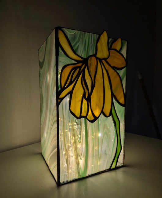 Lampion szklany, świecznik