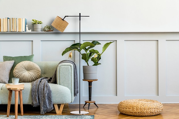 Boho lampa stojąca z regulacją kąta padania światła SERES BOHO