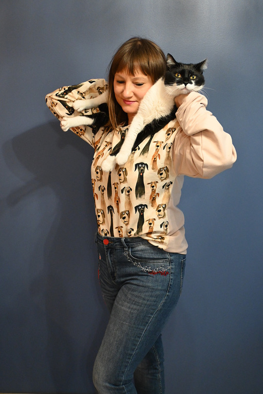 Nietypowa bluza bawełniana - Śmieszne Psy