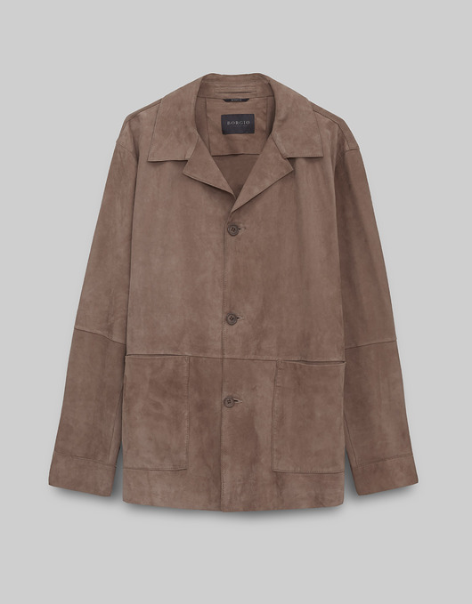 Skórzana marynarka ingria beżowy slim fit