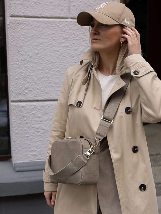 Listonoszka MELODY Crossbody beżowa kośc słoniowa