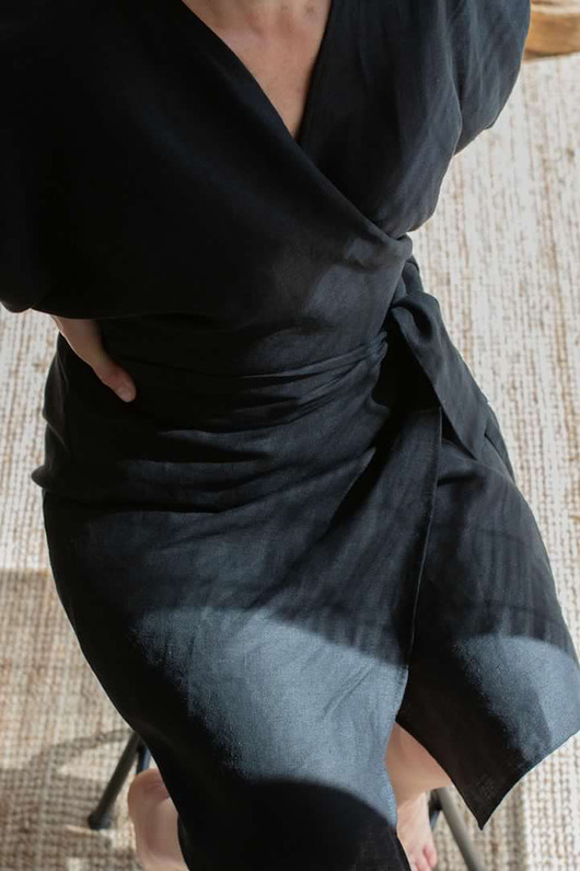 Lniana sukienka KAZE 100% LEN