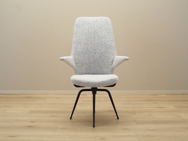 Fotel obrotowy, włoski design, lata 70, produkcja: Włochy