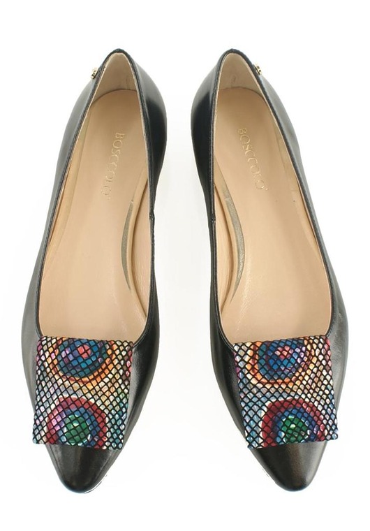 Baleriny Skórzane z ozdobą (3669)