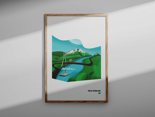 Plakat Rowerowy Velo Dunajec