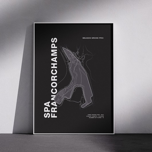 Plakat Tory wyścigowe - Spa Francorchamps