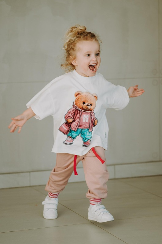 T-shirt oversize Mia Teddy cream