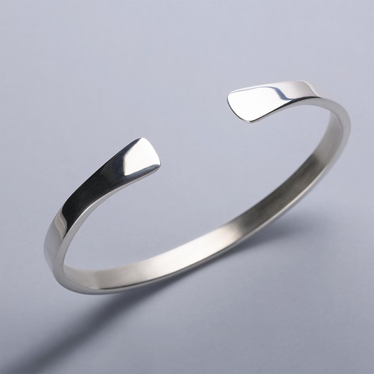 Bransoletka z litego srebra męska okazała na grubszy nadgarstek