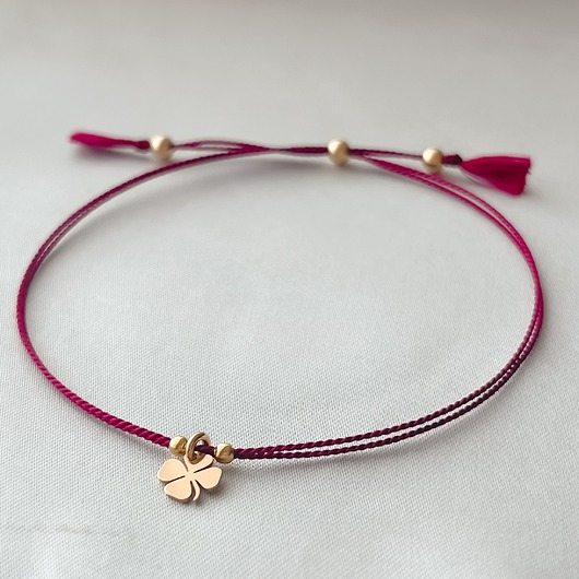 Złota Bransoletka z koniczynką