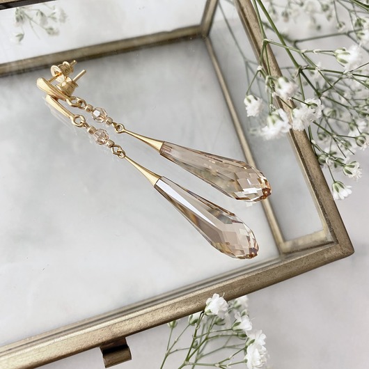 Ślubne kolczyki - Grace- Kryształ Swarovskiego