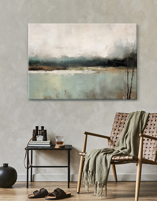 Obraz na płótnie - 100x70 cm Abstrakcyjny Pejzaż (1-0527)