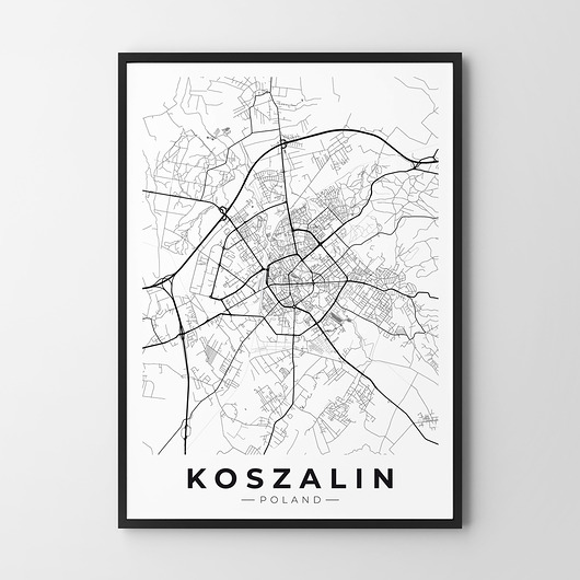 Plakat Mapa Koszalin