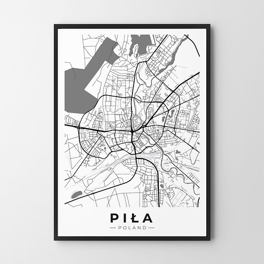 Plakat Mapa Piła