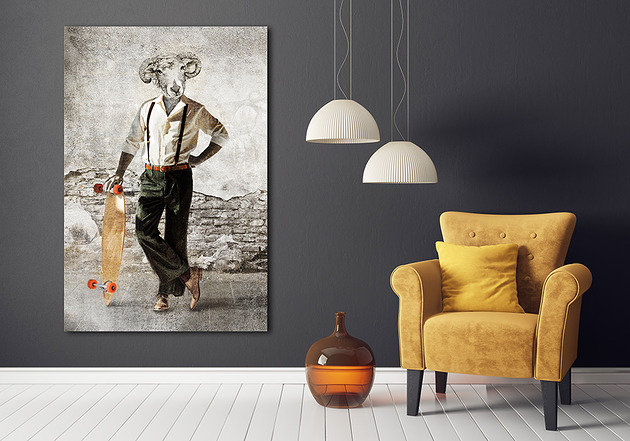 OBRAZ NA PŁÓTNIE -Pan Baran- 80x120cm