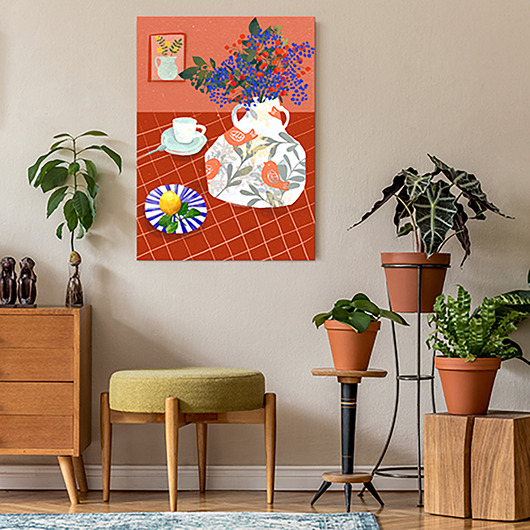 OBRAZ DRUKOWANY NA PŁÓTNIE PŁÓTNIE - 50x70cm Martwa natura z dzbanem