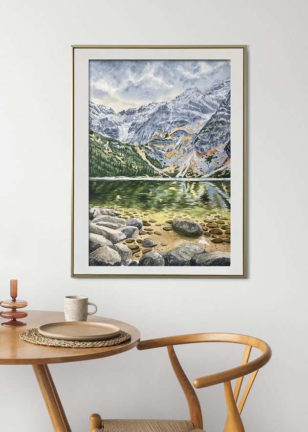 Tatry, Morskie Oko - akwarela A2