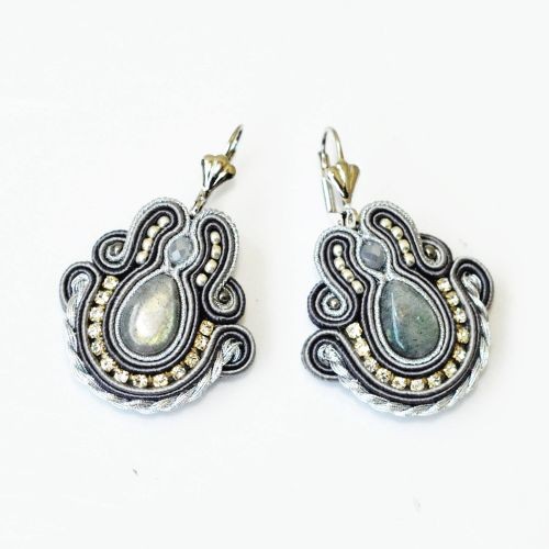 Sutaszowe kolczyki LABRADORITAS