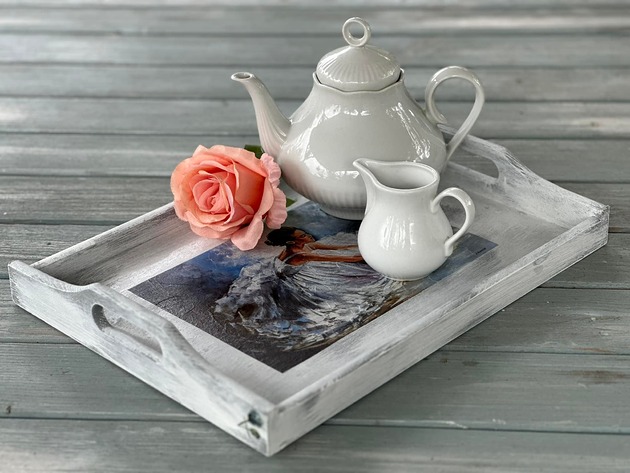 Taca shabby chic, baletnica, prezent