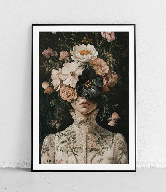 Plakat Retro kwiatowa elegancja