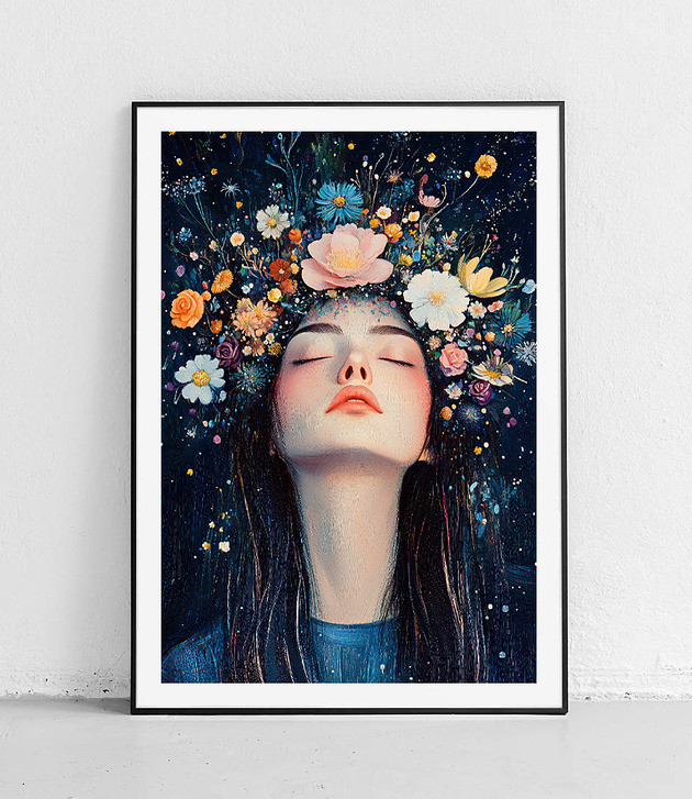 Plakat Kosmiczne kwiatowe marzenia