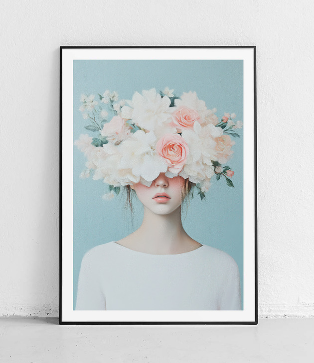 Plakat Subtelność Bieli i Różu