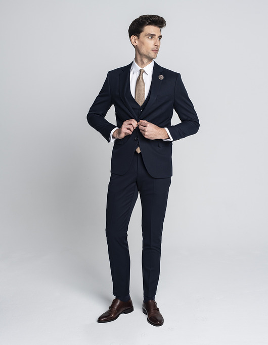 Garnitur galatro 02 granatowy classic fit