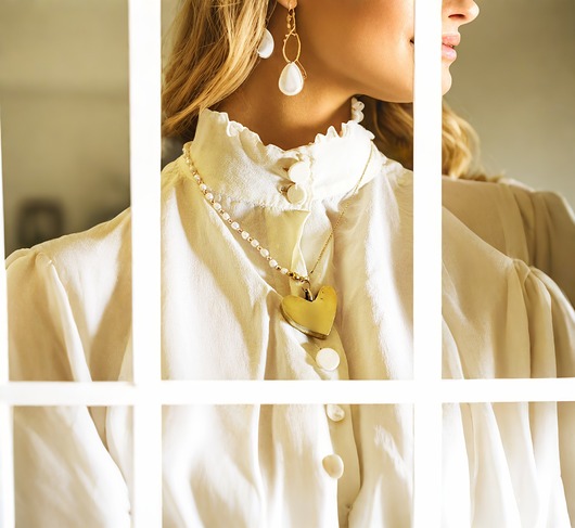 Naszyjnik z bransoletką Perła & Złoto