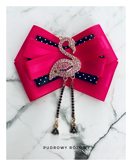 Brosza z Flamingiem Kryształki New