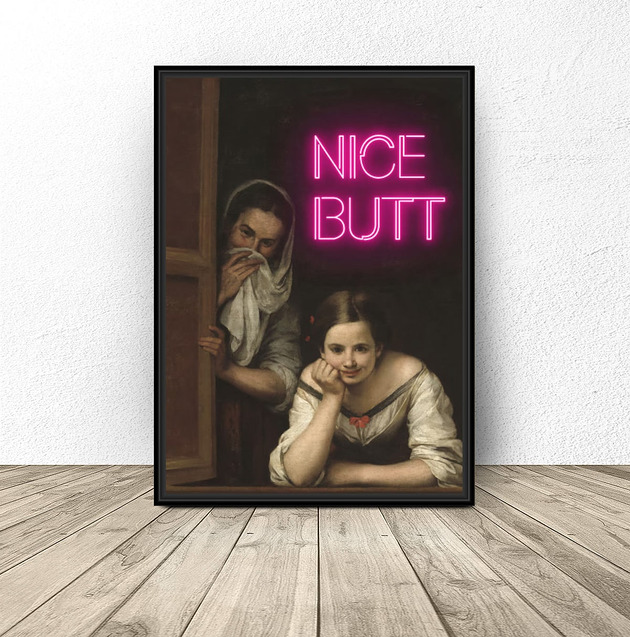 Plakat do łazienki Nice butt